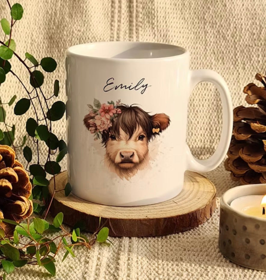 Highland cow mugs