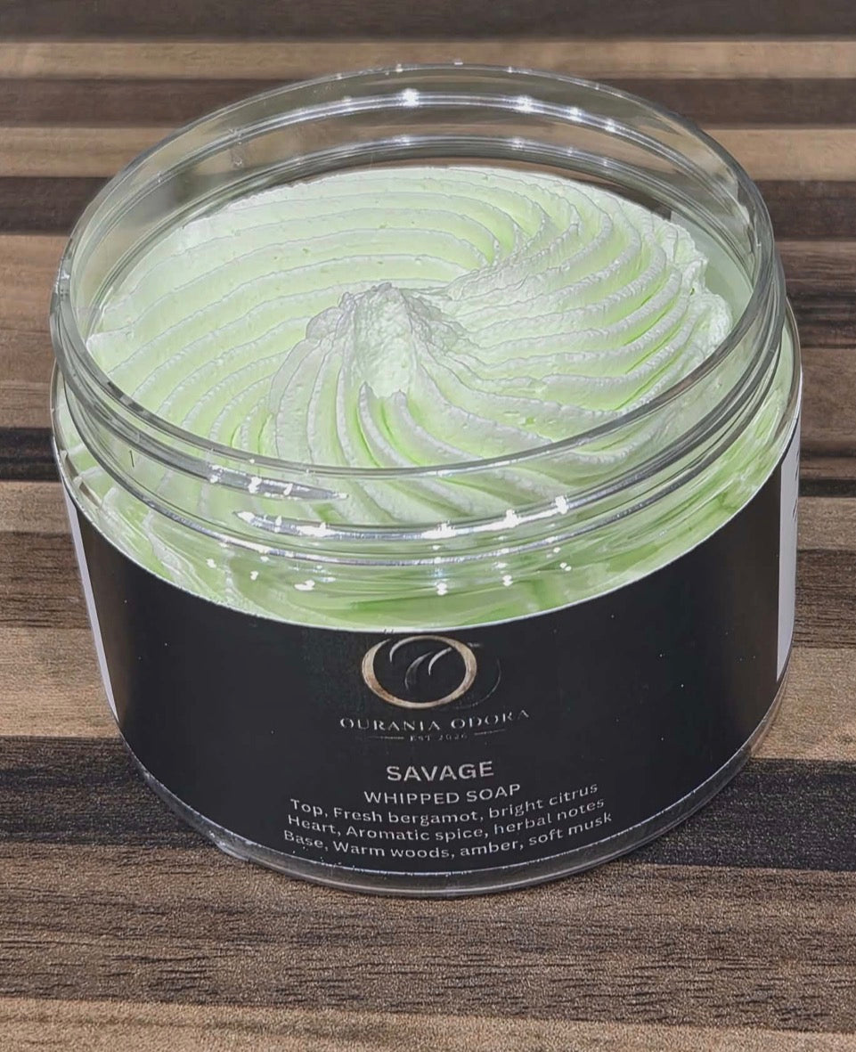Whipped soap