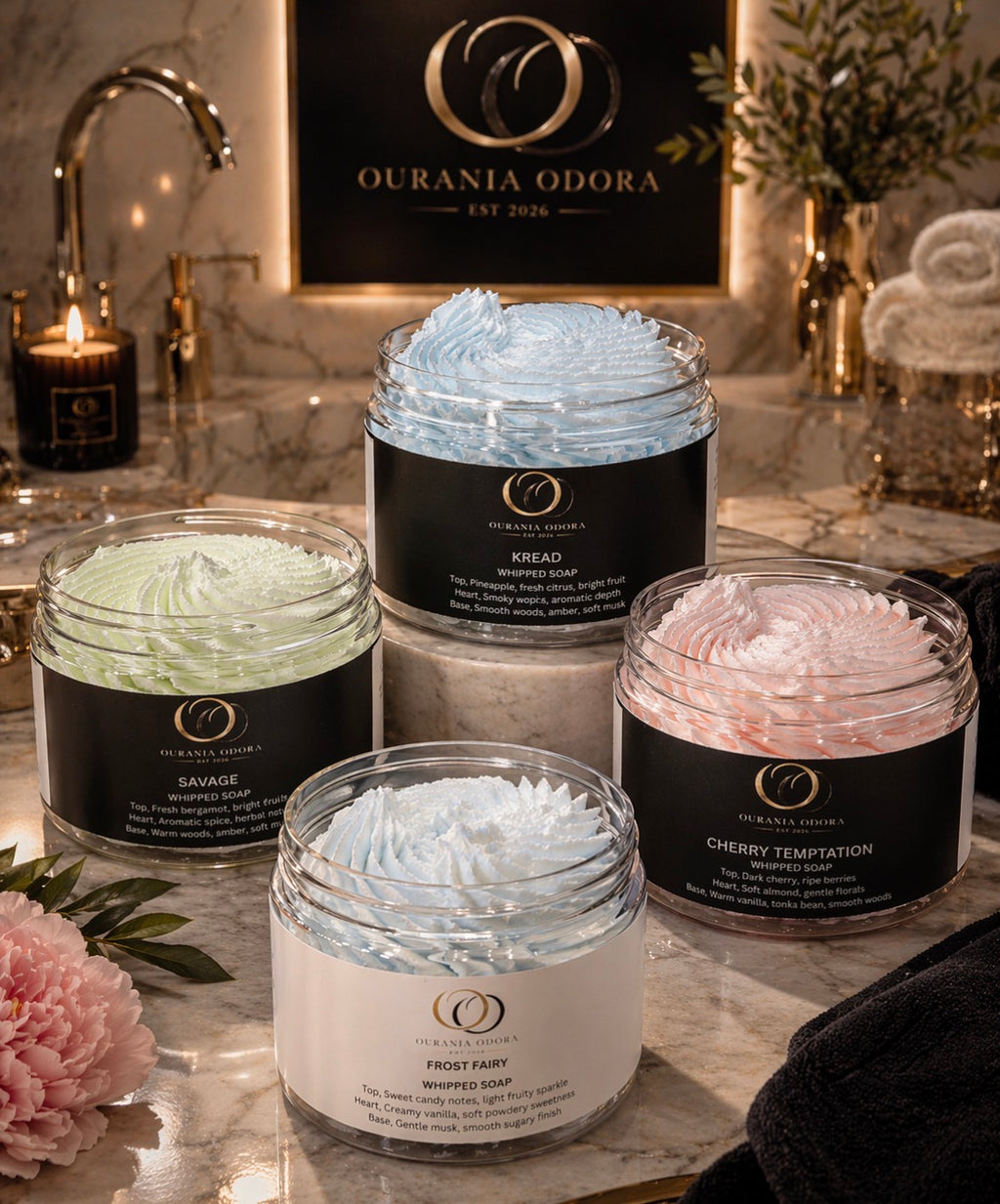 Whipped soap