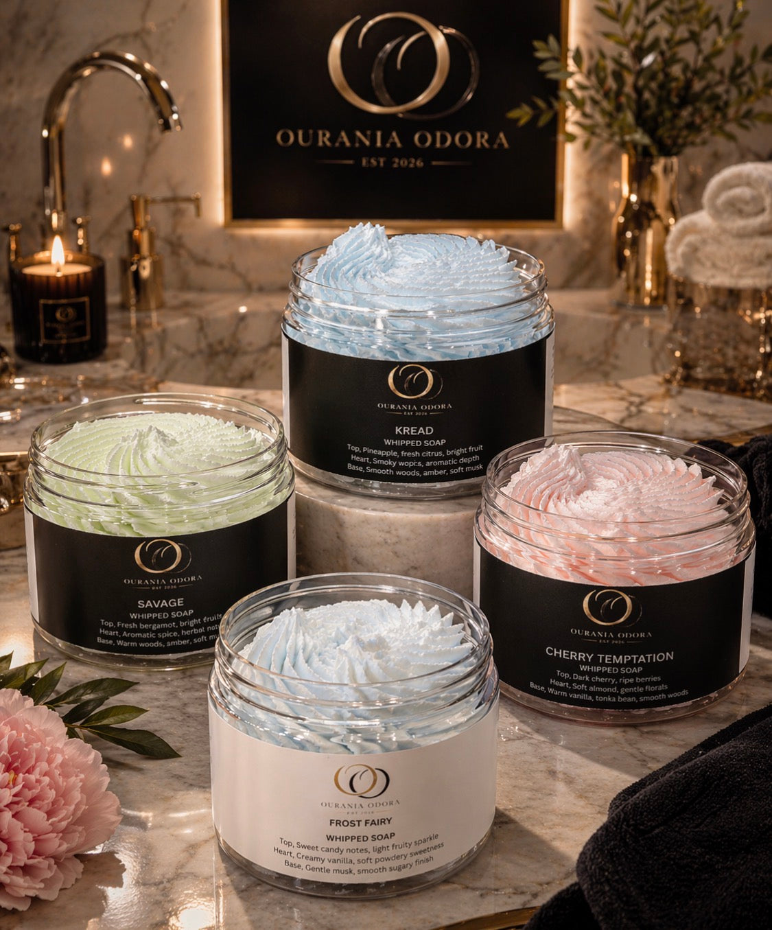 Whipped soap