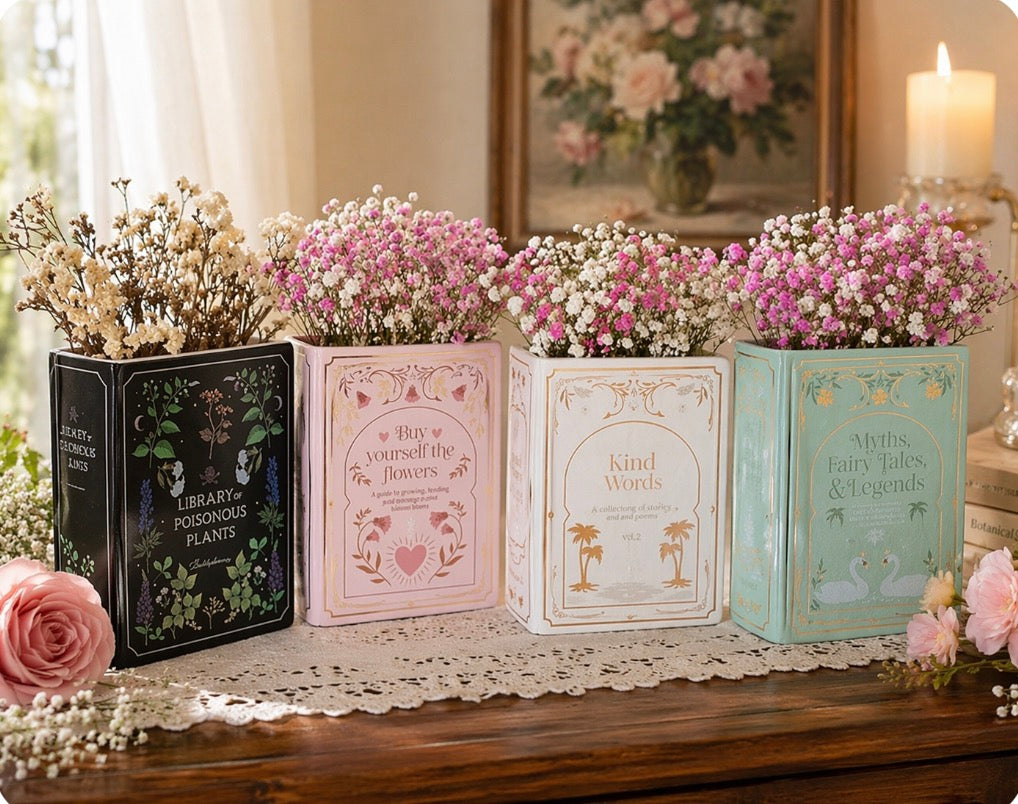 Book shaped vases