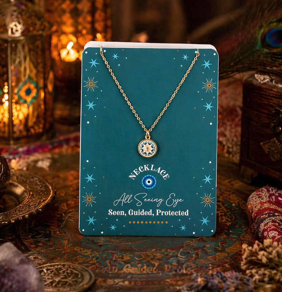 All seeing eye protection necklace
