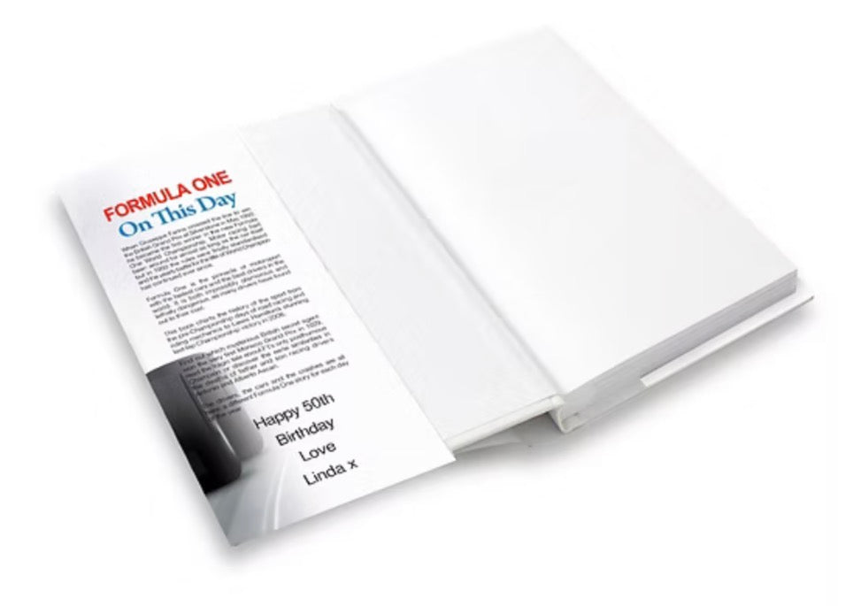 On this day Formula one personalised book